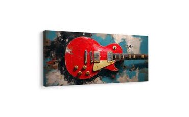 SLIKA ELEKTRIČNA GITARA U CRVENOJ - GLAZBENE SLIKE - SLIKE