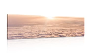 QUADRO TRAMONTO DAL FINESTRINO DELL'AEREO - QUADRI DI NATURA E PAESAGGIO - QUADRI