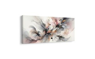 OBRAZ KWIATOWE LINIE WE MGLE - OBRAZ ABSTRAKCYJNE KSZTAŁTY - OBRAZY