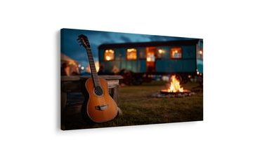 SLIKA GITARA UZ LOGORSKU VATRU - GLAZBENE SLIKE - SLIKE