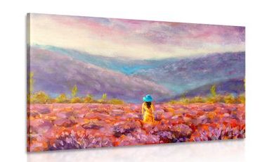 CANVAS PRINT GIRL IN A YELLOW DRESS - ABSTRACT PICTURES - PICTURES