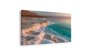 TABLEAU SUR TOILE – RIVAGE TURQUOISE DU LAC SALÉ - TABLEAUX DU LAC - TABLEAUX