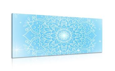 CANVAS PRINT BLUE MANDALA FLOWER - PICTURES FENG SHUI - PICTURES