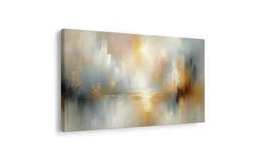 OBRAZ ZLATÉ SVĚTLO NAD JEZEREM - ABSTRAKTNÍ OBRAZY - OBRAZY
