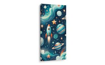 OBRAZ FAREBNÉ PLANÉTY A HVIEZDY - DETSKÉ OBRAZY VESMÍR - OBRAZY