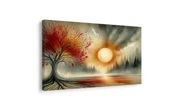 OBRAZ STROM ŽIVOTA S PODZIMNÍM SLUNCEM - OBRAZY STROMY ŽIVOTA - OBRAZY
