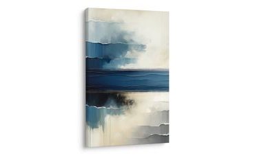 OBRAZ HARMONIE BAREV MEZI NEBEM A VODOU - OBRAZY ABSTRAKTNÍ TVARY - OBRAZY