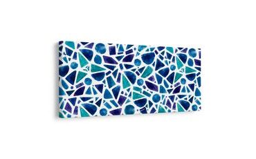 TABLEAU SUR TOILE – COMPOSITION BLEU-VIOLET D’ÉCLATS AQUARELLE - IMAGES FORMES ABSTRAITES - TABLEAUX