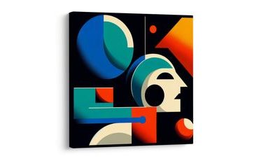 OBRAZ ABSTRAKTNÍ GEOMETRICKÉ TVARY V POHYBU - OBRAZY ABSTRAKTNÍ TVARY - OBRAZY