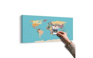 SLIKA NA PLUTI ZEMLJEVID SVETA Z IMENI - SLIKE NA PLUTI - SLIKE