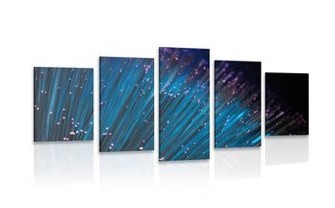 5-TEILIGES WANDBILD FASER-OPTIKSTRÄNGE - STILLLEBEN-BILDER - BILDER