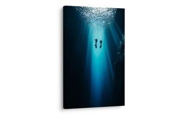 QUADRO SU TELA – LUCE NELLE PROFONDITÀ - QUADRI MARE E SPIAGGIA - STAMPE E QUADRI