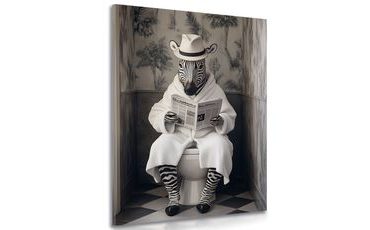 SLIKA ZEBRA S NOVINAMA NA WC-U - SLIKE ZEBRE I ŽIRAFE - SLIKE