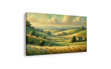 WANDBILD GOLDENE FELDER BEI DER EINSAMKEIT - WANDBILDER FELDER UND WIESEN - BILDER