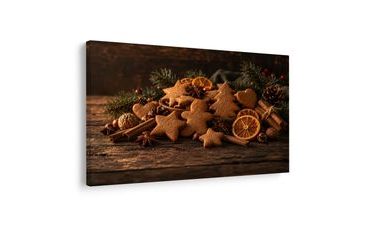 WANDBILD WEIHNACHTSPLÄTZCHEN MIT ZIMT - WEIHNACHTS- UND WINTERBILDER - BILDER