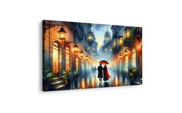 OBRAZ ROMANTICKÁ PROCHÁZKA DEŠTIVÝM MĚSTEM - OBRAZY LIDÍ - OBRAZY