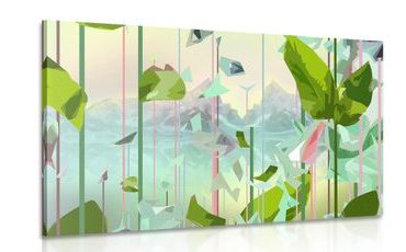 WANDBILD ABSTRAKTES PARADIES - BILDER BÄUME UND LAUB - BILDER