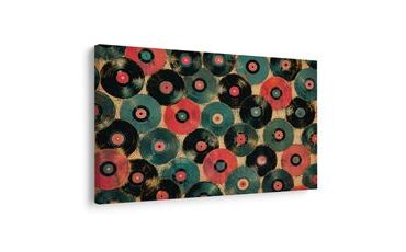 OBRAZ RETRO VINYLOVÉ PLATNE - HUDOBNÉ OBRAZY - OBRAZY