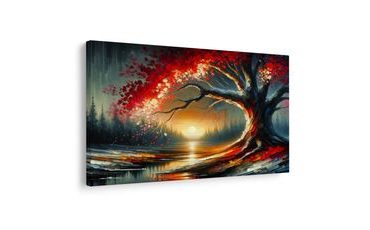 OBRAZ STROM ŽIVOTA PŘI ZÁPADU SLUNCE - OBRAZY STROMY ŽIVOTA - OBRAZY