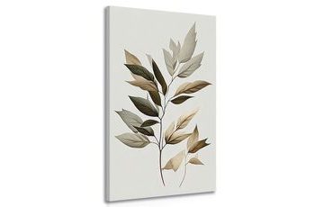 CANVAS PRINT LUXURIOUS LEAVES WITH A TOUCH OF MINIMALISM - PICTURES OF TREES AND LEAVES - PICTURES