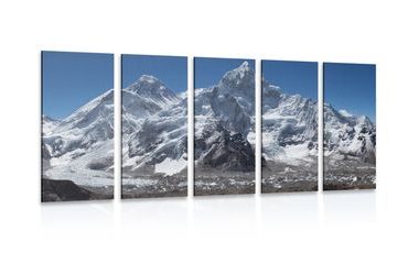 5-PIECE CANVAS PRINT BEAUTIFUL MOUNTAIN TOP - PICTURES OF NATURE AND LANDSCAPE - PICTURES