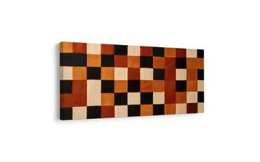 TABLEAU SUR TOILE – COMPOSITION GÉOMÉTRIQUE AUX COULEURS TERREUSES - IMAGES FORMES ABSTRAITES - TABLEAUX