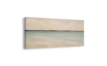 TABLEAU SUR TOILE – HORIZON ABSTRAIT AU-DESSUS D’UNE EAU CLAIRE - TABLEAUX DE LA MER ET DE LA PLAGE - TABLEAUX