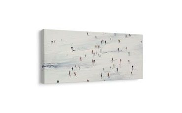 OBRAZ LYŽAŘI V ZIMNÍ KRAJINĚ - VÁNOČNÍ A ZIMNÍ OBRAZY - PICTURES