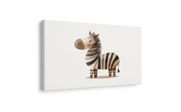 QUADRO SU TELA – ZEBRA CARINA DISEGNATA - QUADRI PER BAMBINI ANIMALI - STAMPE E QUADRI