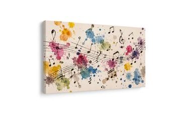WANDBILD MUSIKALISCHE TÖNE IN FARBEN - MUSIKBILDER - BILDER