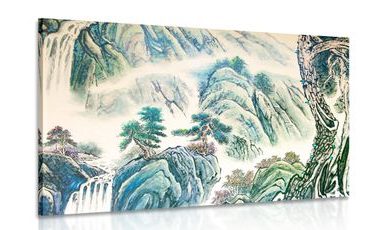 OBRAZ ČÍNSKÁ KRAJINOMALBA - OBRAZY PŘÍRODY A KRAJINY - OBRAZY