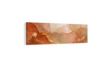 TABLEAU SUR TOILE – COURBES SUPERPOSÉES DANS DES TONS BEIGES - IMAGES FORMES ABSTRAITES - TABLEAUX