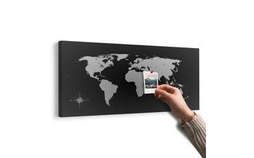 PARAFA KÉP VILÁG TÉRKÉP SZÜRKE ÁRNYALATBAN - PARAFA KÉPEK - KÉPEK