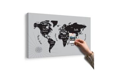 PARAFA KÉP EGYEDI FEKETE FEHÉR TÉRKÉP - PARAFA KÉPEK - KÉPEK