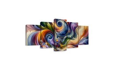 5-DÍLNÝ OBRAZ VÍRU NEKONEČNÉ ENERGIE - OBRAZY ABSTRAKTNÍ TVARY - OBRAZY