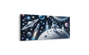 SLIKA ASTRONAUT MEĐU PLANETIMA - DJEČJE SLIKE SVEMIR - SLIKE