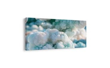 TABLEAU SUR TOILE – PAYSAGE CRISTALLIN ONIRIQUE EN BLEU - IMAGES FORMES ABSTRAITES - TABLEAUX