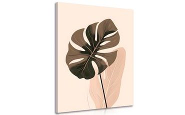 WANDBILD ABSTRAKTE BOTANISCHE FORMEN MONSTERA - WANDBILDER ABSTRAKTE FORMEN - BILDER