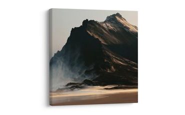 TABLEAU SUR TOILE – MONTAGNE DRAMATIQUE DANS LA LUMIÈRE MATINALE - TABLEAUX DE MONTAGNE - TABLEAUX