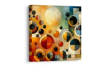 OBRAZ GEOMETRIE V TEPLÝCH TÓNECH - ABSTRAKTNÍ OBRAZY - OBRAZY