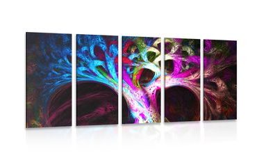 5-DÍLNÝ OBRAZ TAJEMNÝ ABSTRAKTNÍ STROM - ABSTRAKTNÍ OBRAZY - OBRAZY