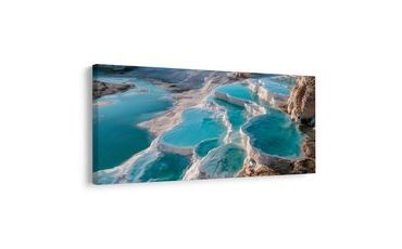 TABLEAU SUR TOILE – TERRASSES BLANCHES ET LAGUNES - TABLEAUX DE LA MER ET DE LA PLAGE - TABLEAUX