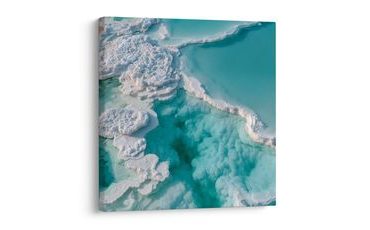 TABLEAU SUR TOILE – CASCADES D’EAU TURQUOISE - TABLEAUX DE LA MER ET DE LA PLAGE - TABLEAUX