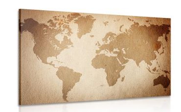 IMPRESSION SUR TOILE CARTE DU MONDE VINTAGE - CARTES D'IMPRESSIONS SUR TOILE - IMPRESSION SUR TOILE