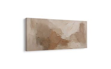 TABLEAU SUR TOILE – TEXTURE CRÈME À PATINE - PEINTURES ABSTRAITES - TABLEAUX