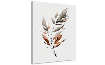 CANVAS PRINT MINIMALIST LEAF IN MOTION - PICTURES OF TREES AND LEAVES - PICTURES