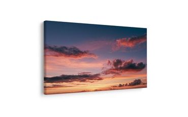TABLEAU SUR TOILE – NUAGES ROSES AU CRÉPUSCULE - TABLEAUX DE LA NATURE ET DES PAYSAGES - TABLEAUX