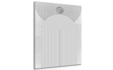 OBRAZ MODERNÍ ŠEDÁ DUHA MID-CENTURY - ABSTRAKTNÍ OBRAZY - OBRAZY