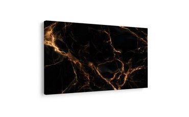 TABLEAU SUR TOILE – MARBRE NOIR AUX REFLETS DORÉS - TABLEAUX EN MARBRE - TABLEAUX