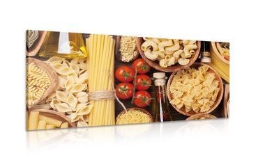 CANVAS PRINT PASTA VARIATIONS - PICTURES OF FOOD AND DRINKS - PICTURES